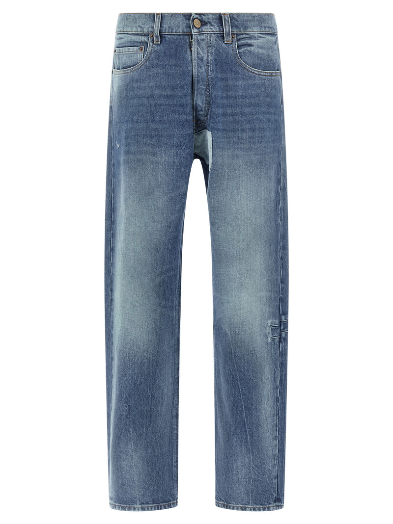 Maison Margiela Blue Cotton Straight-Leg Jeans