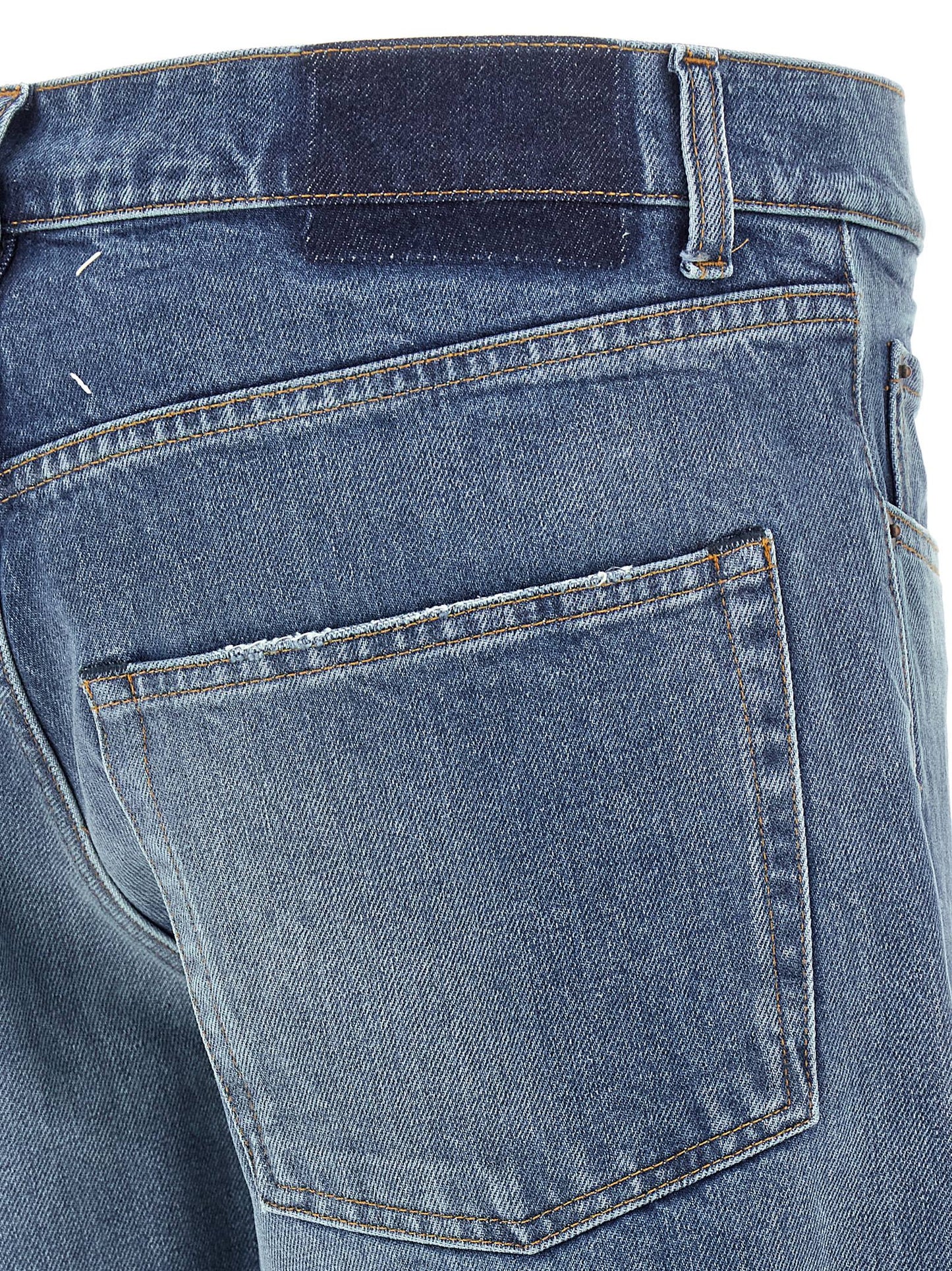 Maison Margiela Blue Cotton Straight-Leg Jeans