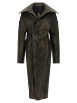 Rick Owens Black Lamb Leather Coat