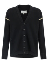 Cardigan noir en laine vierge Maison Margiela