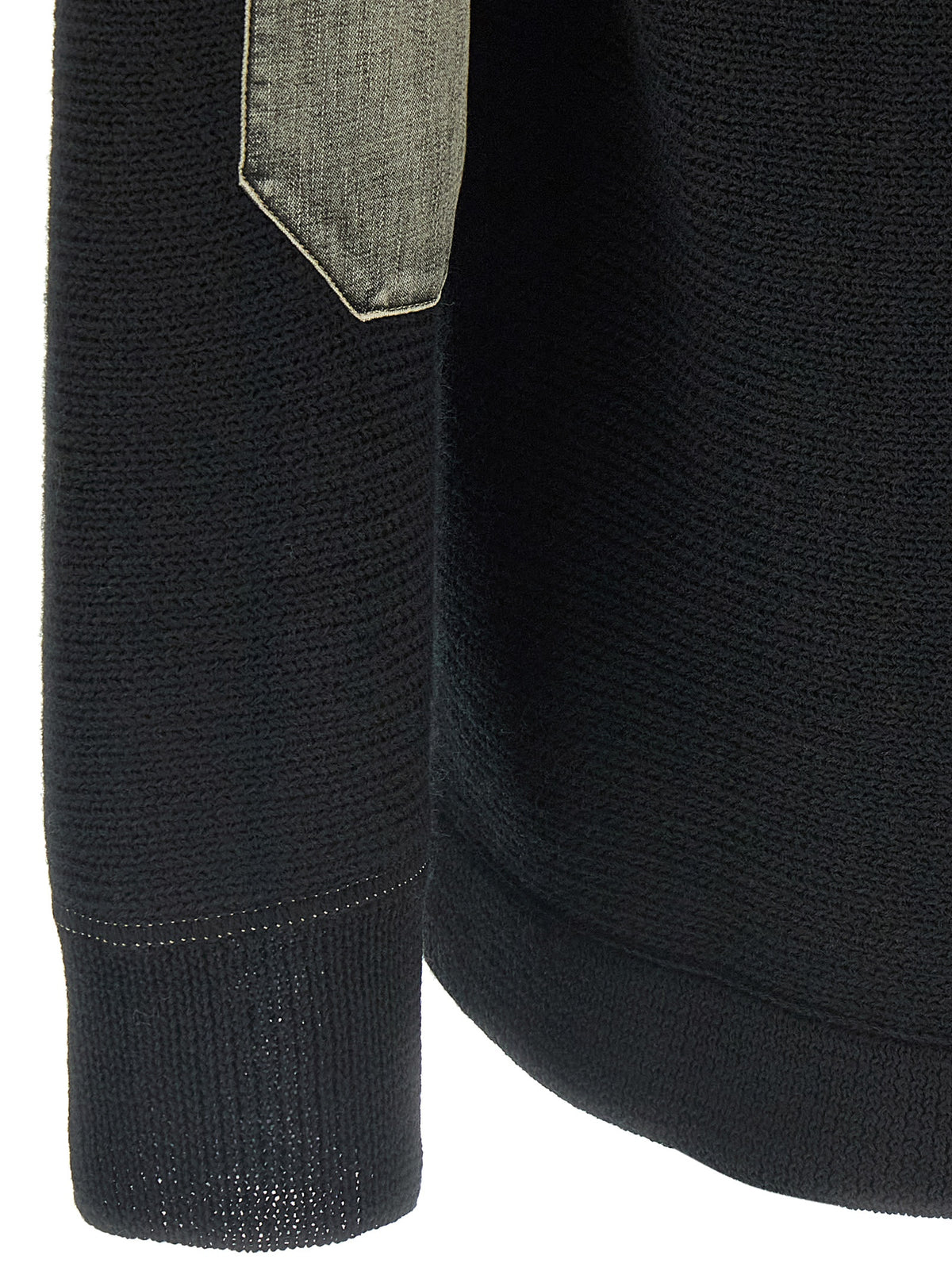 Cardigan noir en laine vierge Maison Margiela