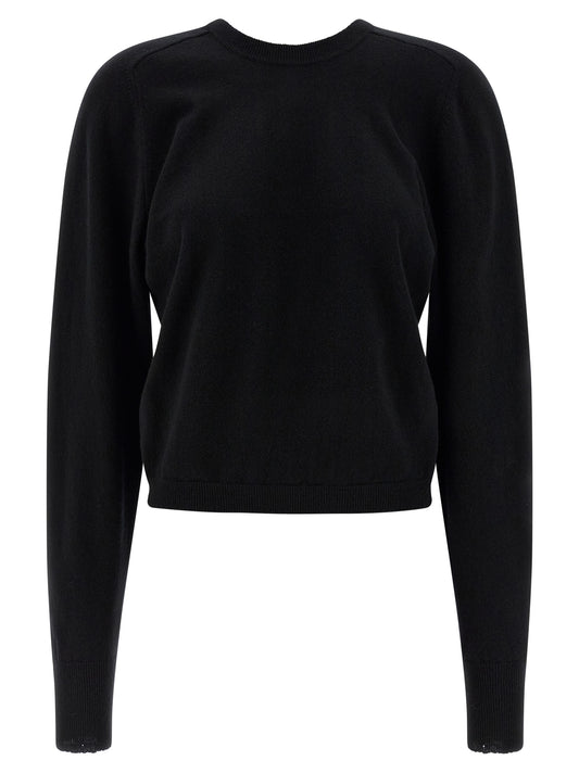 Cardigan noir en laine vierge Maison Margiela