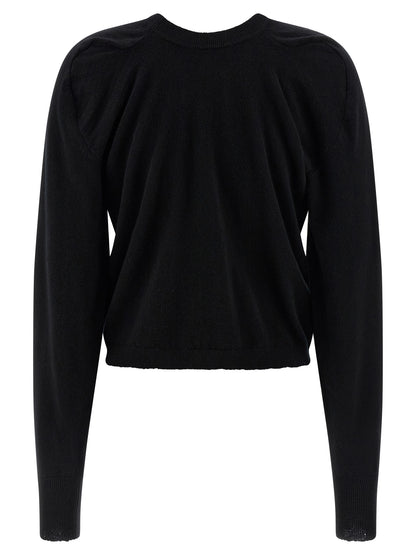 Maison Margiela Black Virgin Wool Cardigan