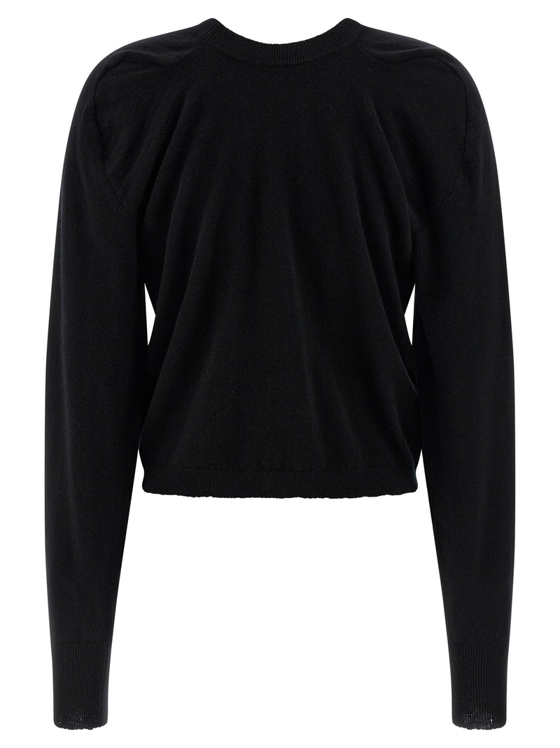 Cardigan noir en laine vierge Maison Margiela