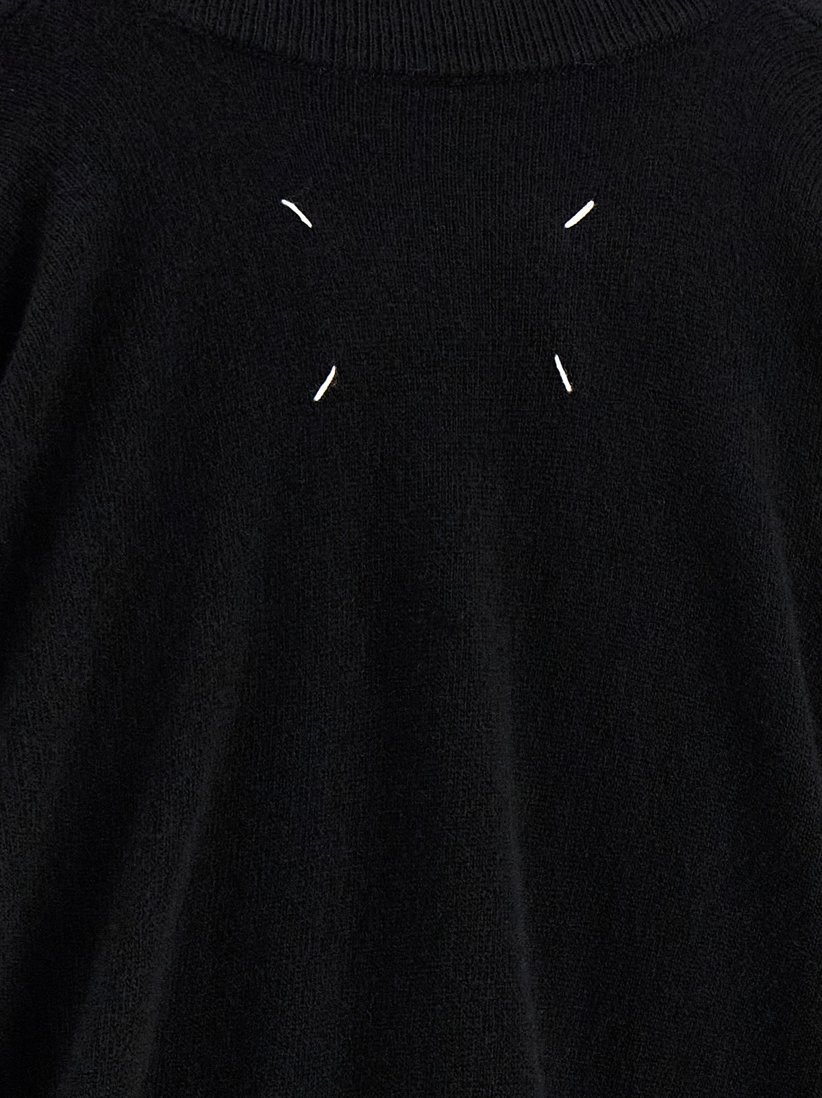 Cardigan noir en laine vierge Maison Margiela