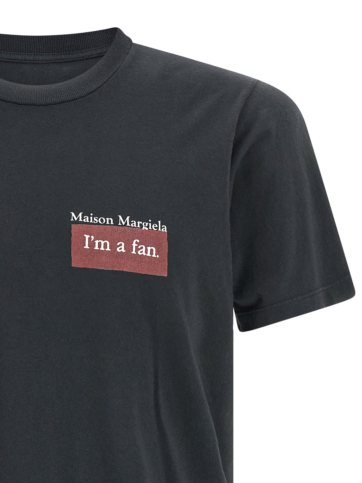 T-shirt en coton noir Maison Margiela