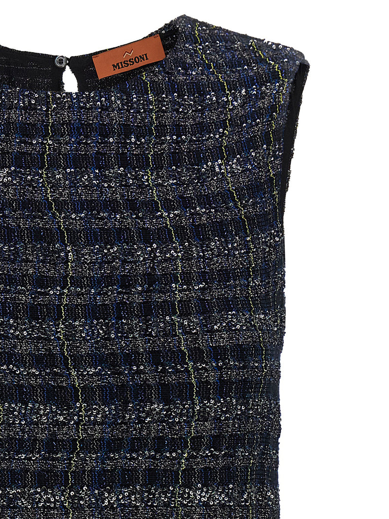 Robe courte Missoni en viscose multicolore