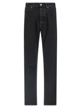 Jean fuselé en coton noir MM6 Maison Margiela