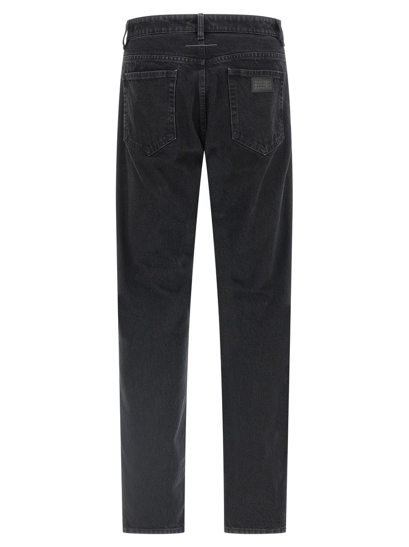 Jean fuselé en coton noir MM6 Maison Margiela