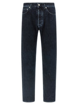 MM6 Maison Margiela Black Cotton Straight-Leg Jeans