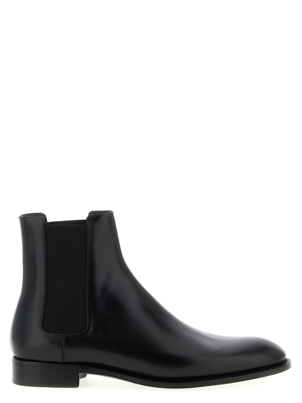 Bottes Chelsea Saint Laurent en cuir de veau noir