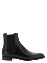 Bottes Chelsea Saint Laurent en cuir de veau noir
