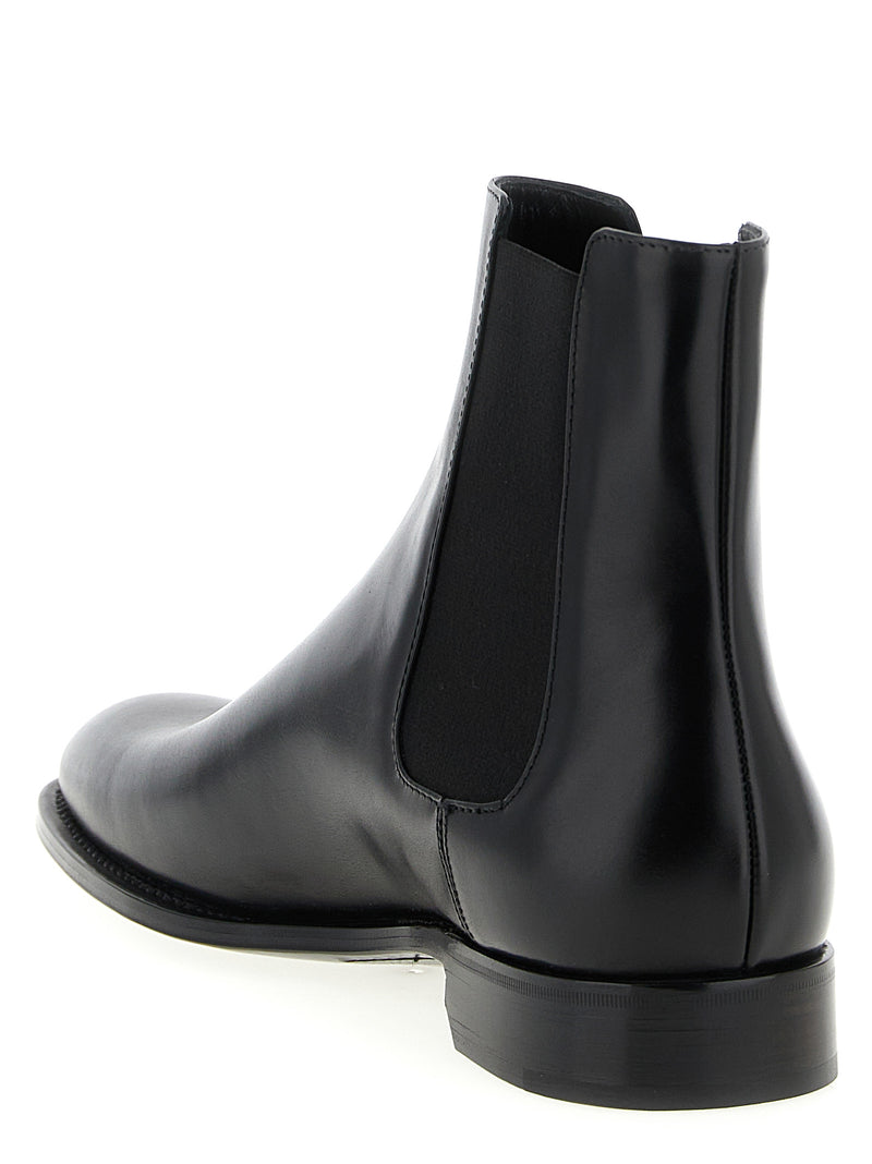 Saint Laurent Black Calfskin Chelsea Boots