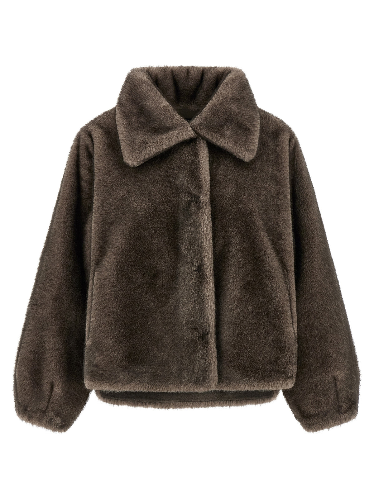 LOU ANDREA Brown Polyamide Full-Length Jacket