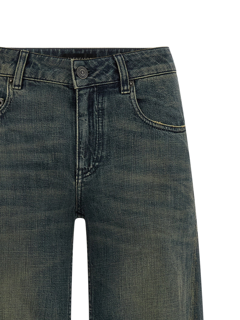 Jean évasé en coton bleu Balenciaga