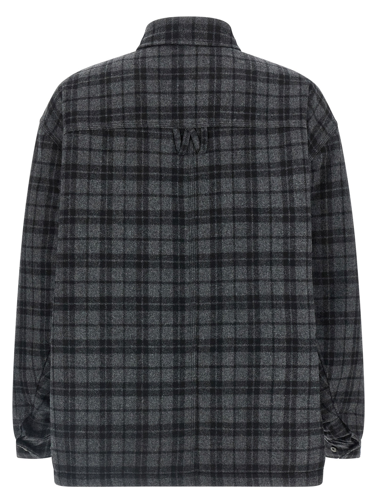 WILLY CHAVARRIA Gray Wool Full-Length Jacket