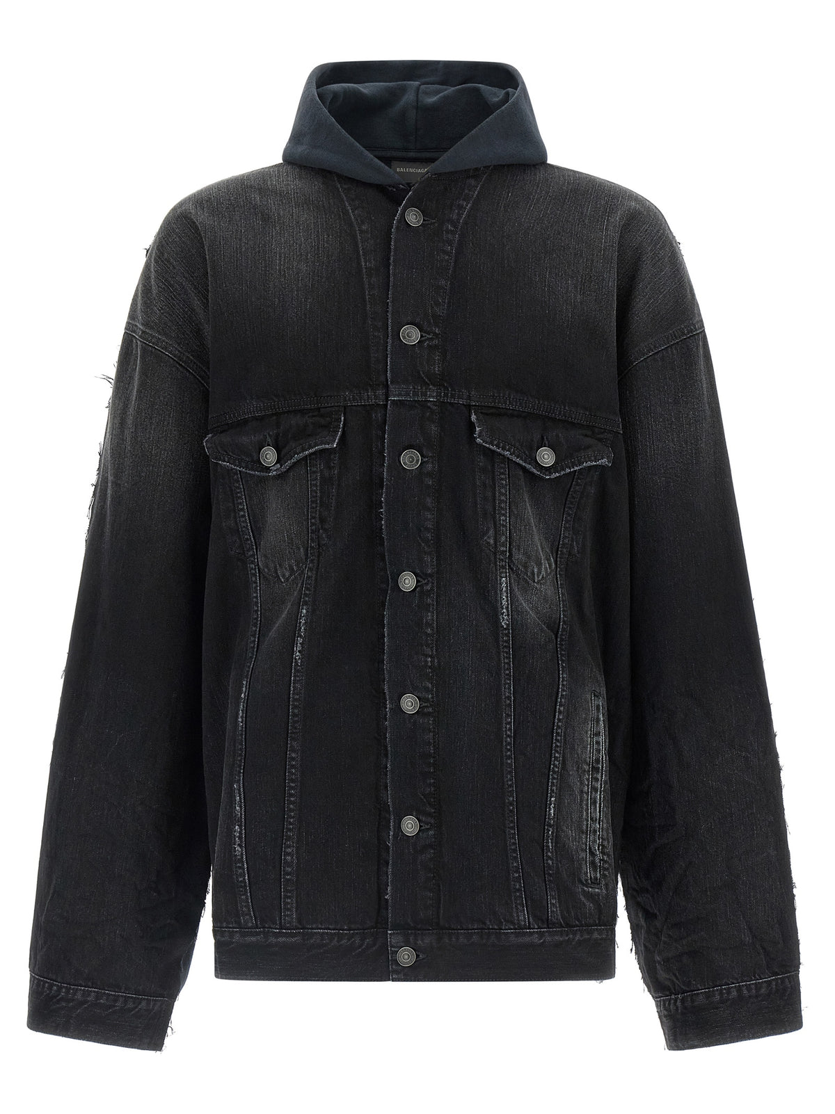 Balenciaga Black Cotton Denim Jacket