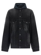 Balenciaga Black Cotton Denim Jacket