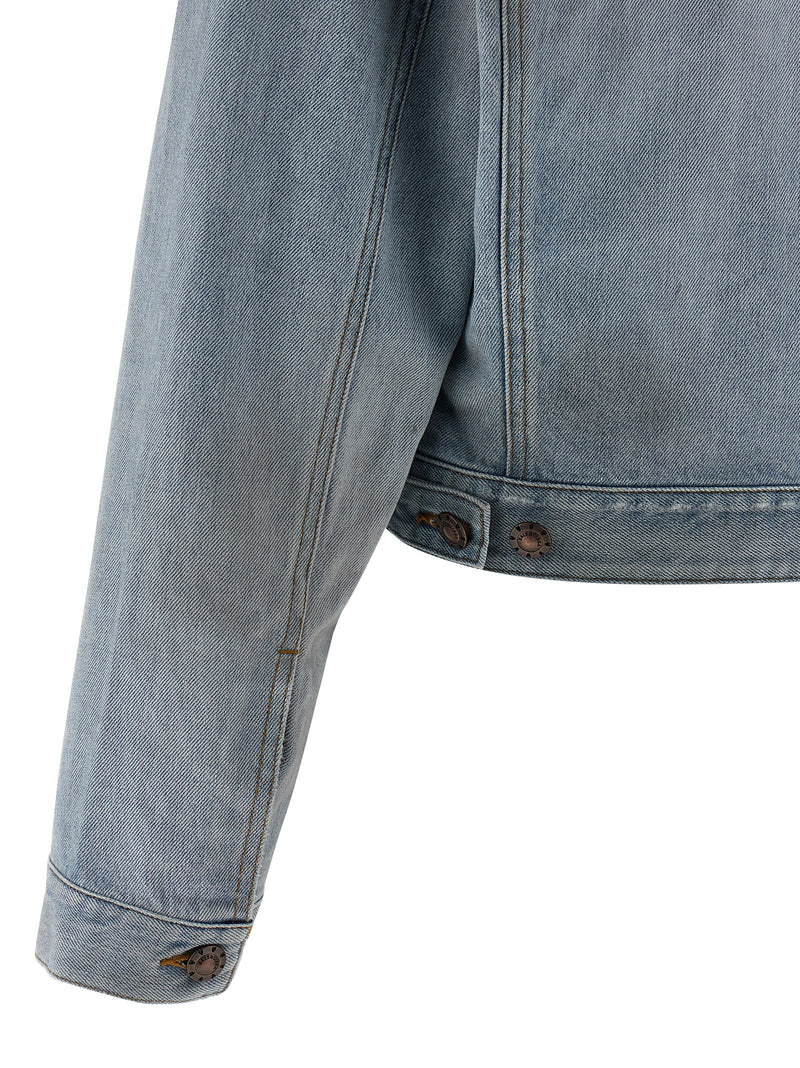 Veste en jean de coton bleu Balenciaga