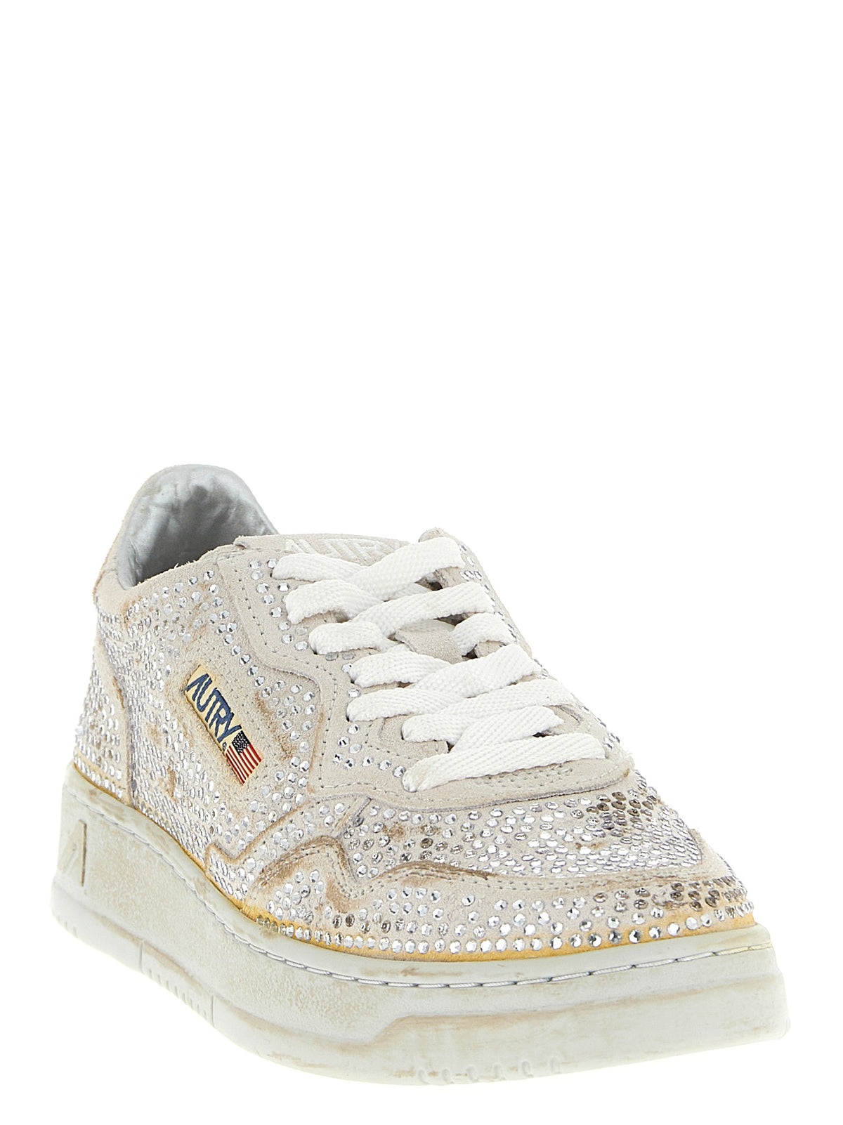 Autry Baskets Chunky en Cuir de Vachette Beige