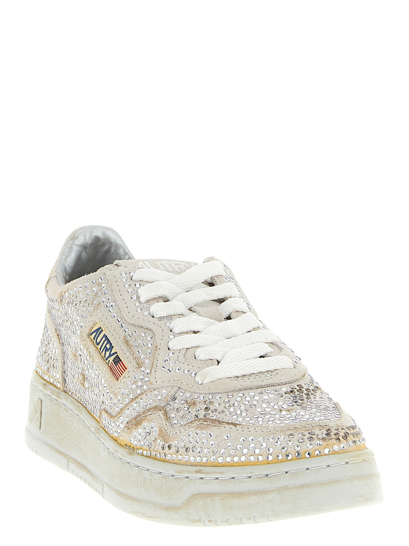 Autry Baskets Chunky en Cuir de Vachette Beige