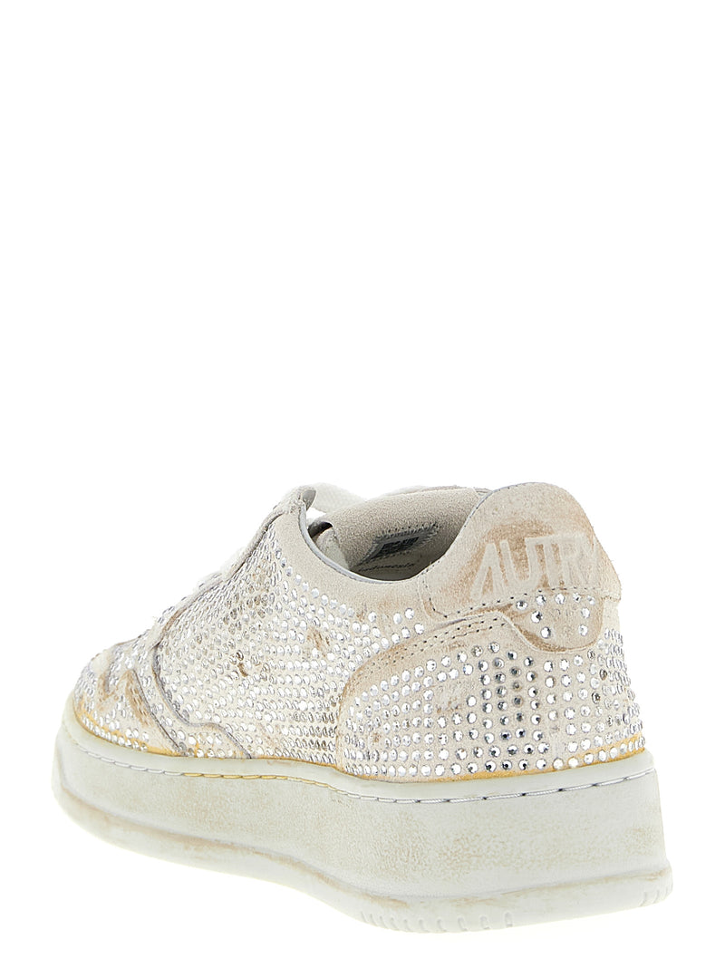 Autry Baskets Chunky en Cuir de Vachette Beige