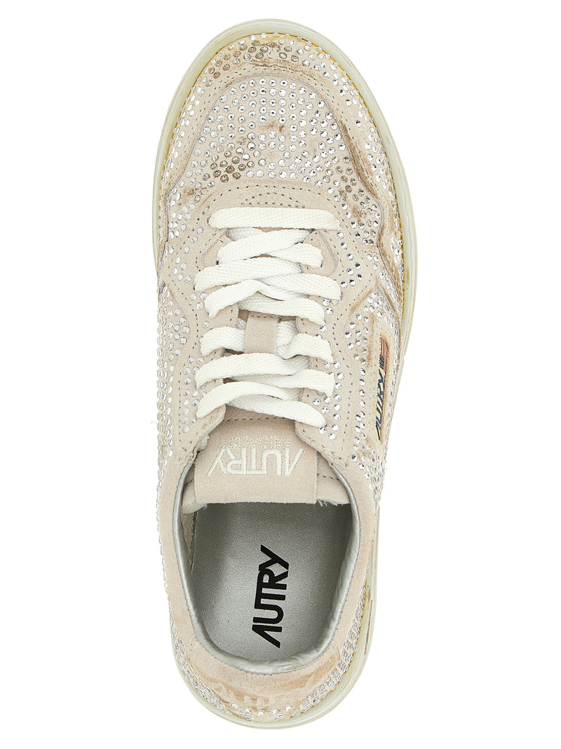 Autry Baskets Chunky en Cuir de Vachette Beige