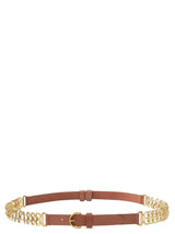Ceinture régulière en cuir de veau marron PINKO