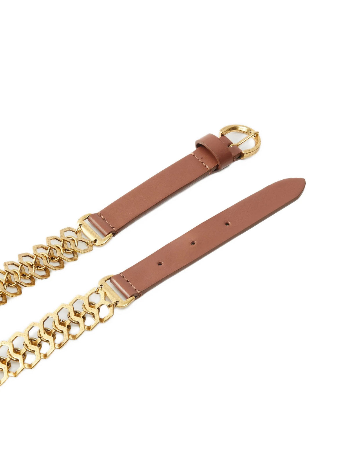 Ceinture régulière en cuir de veau marron PINKO