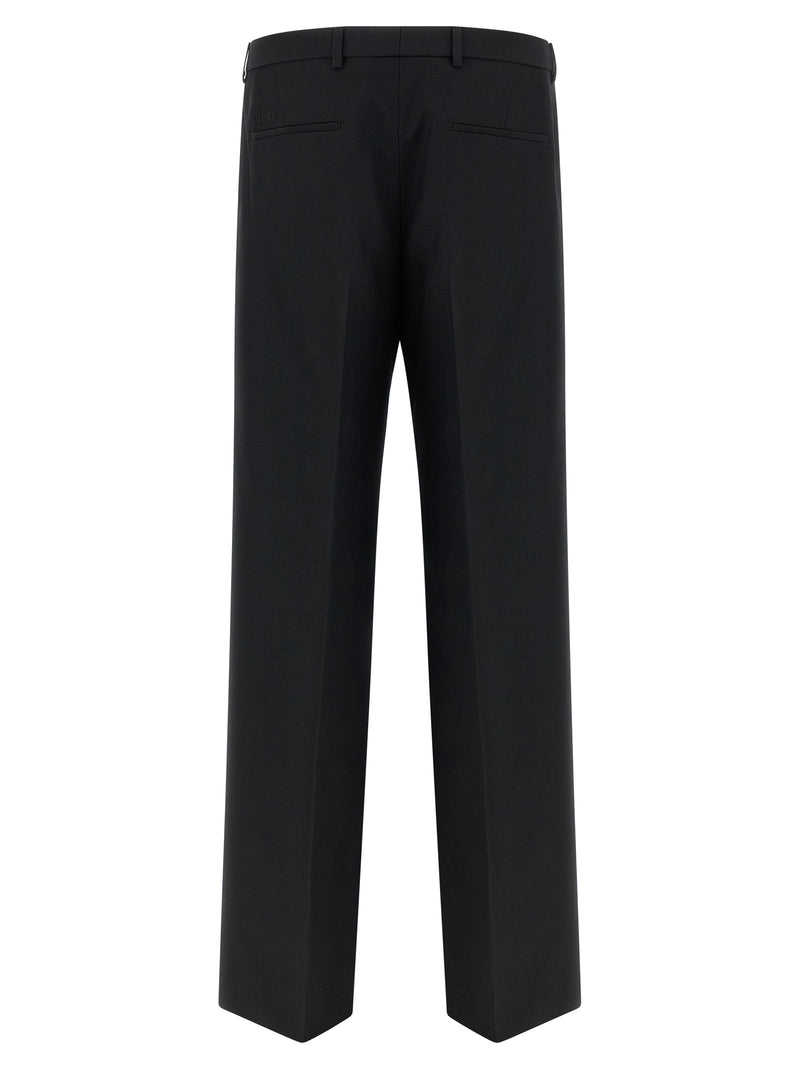 Pantalon habillé Gucci noir en polyester