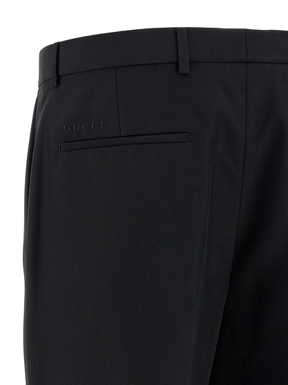 Gucci Black Polyester Dress Pants