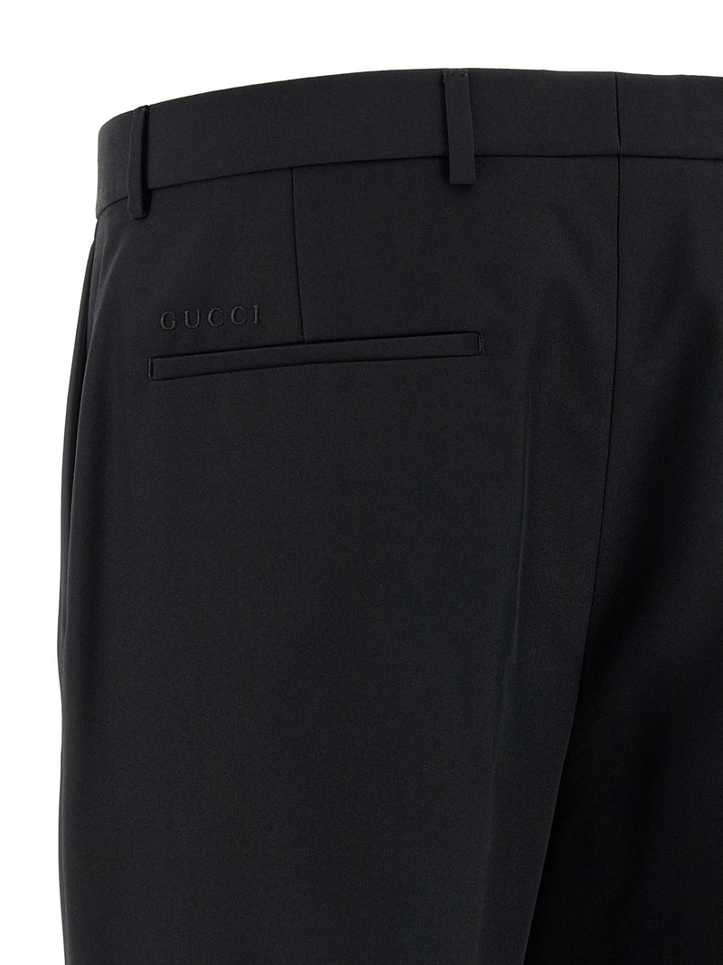 Pantalon habillé Gucci noir en polyester