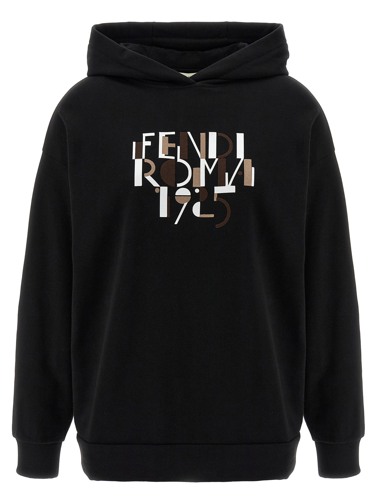 Fendi Black Cotton Sweatshirt - Roma Collection