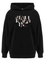 Fendi Black Cotton Sweatshirt - Roma Collection