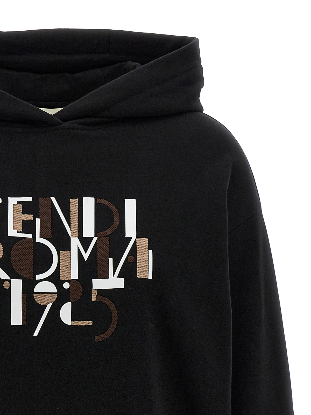 Fendi Black Cotton Sweatshirt - Roma Collection