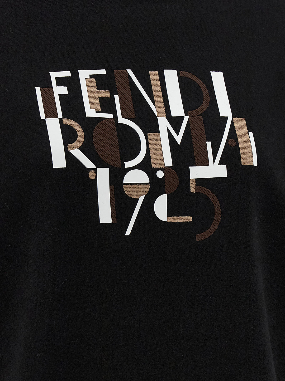 Fendi Black Cotton Sweatshirt - Roma Collection
