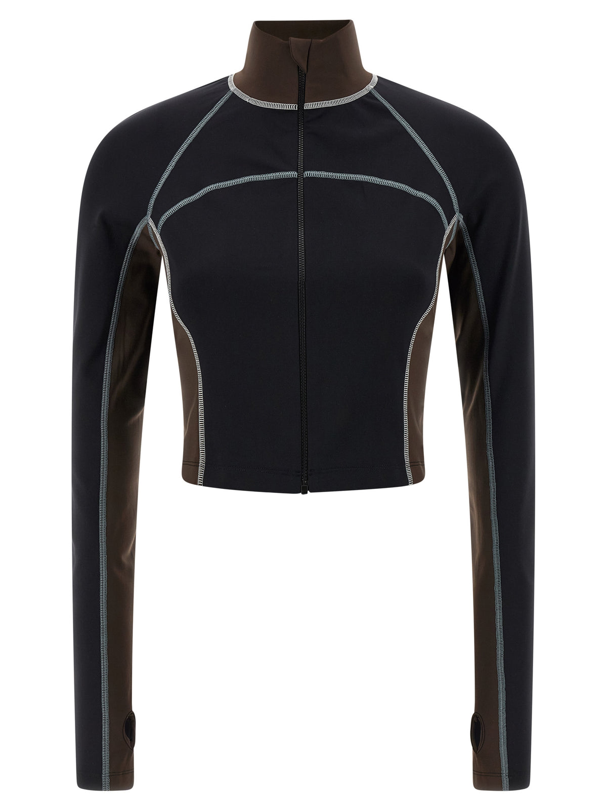 Fendi Black Polyamide Color Block Top