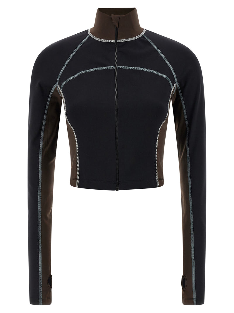 Fendi Black Polyamide Color Block Top
