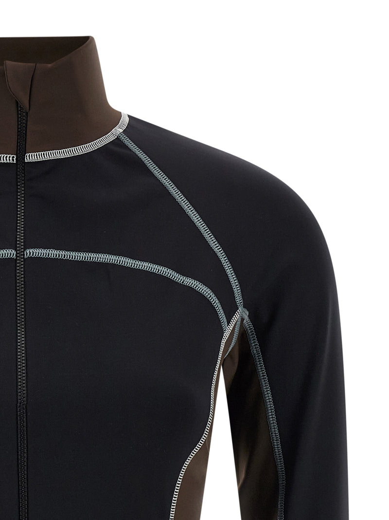 Fendi Black Polyamide Color Block Top
