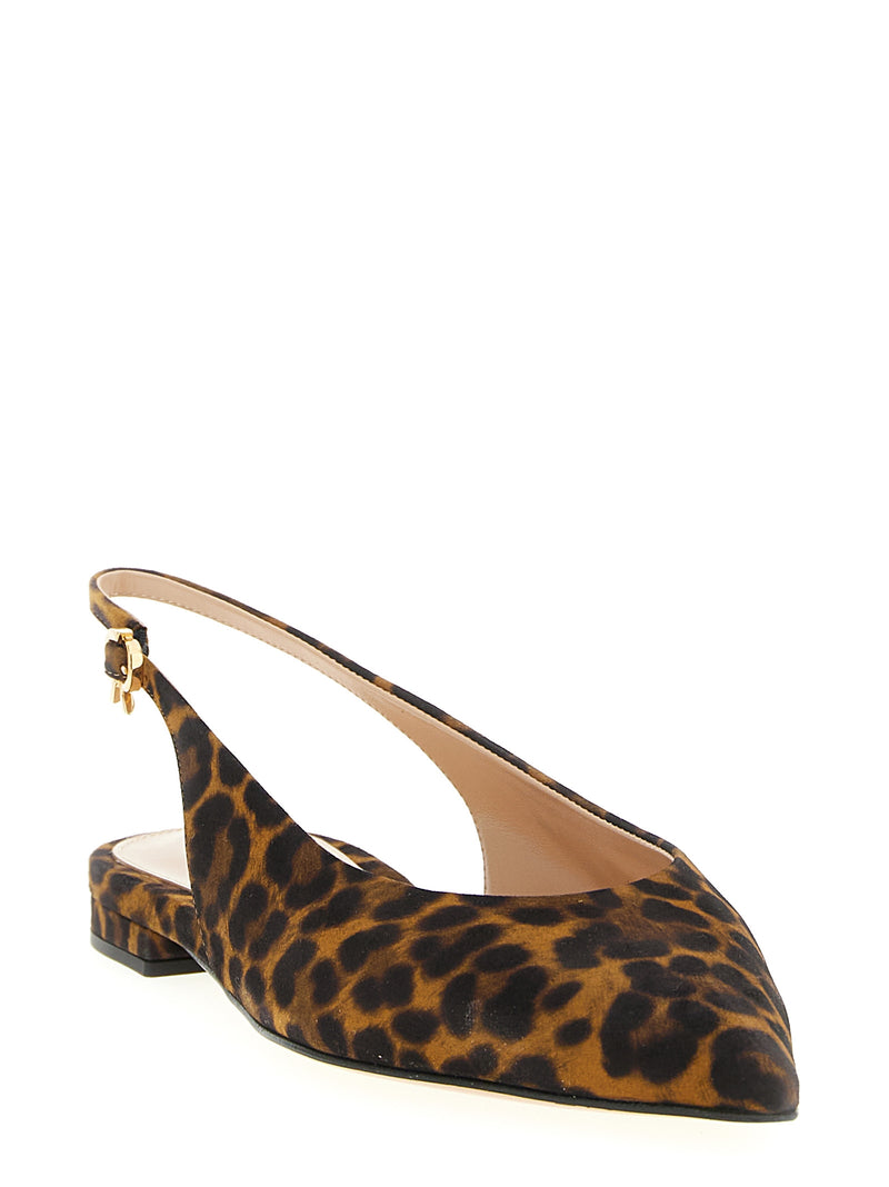 Gianvito Rossi Brown Suede Leather Ballet Flats