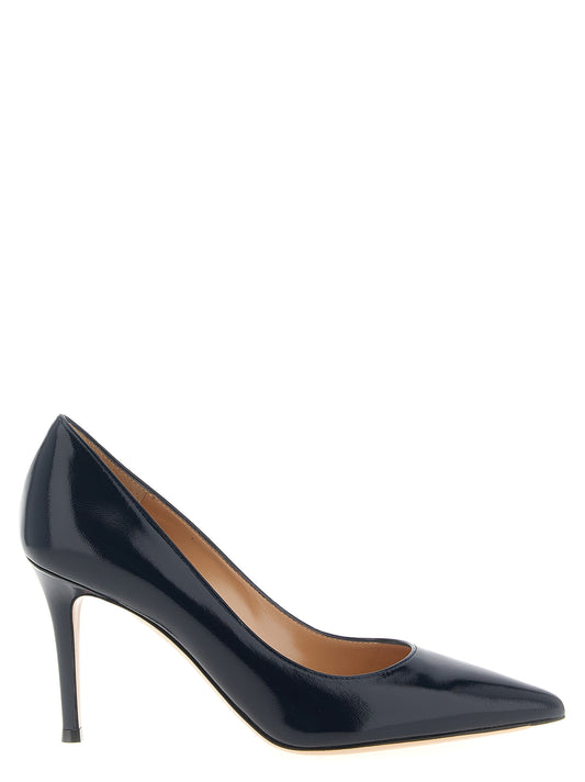 Gianvito Rossi Blue Lamb Leather High Heel Pumps