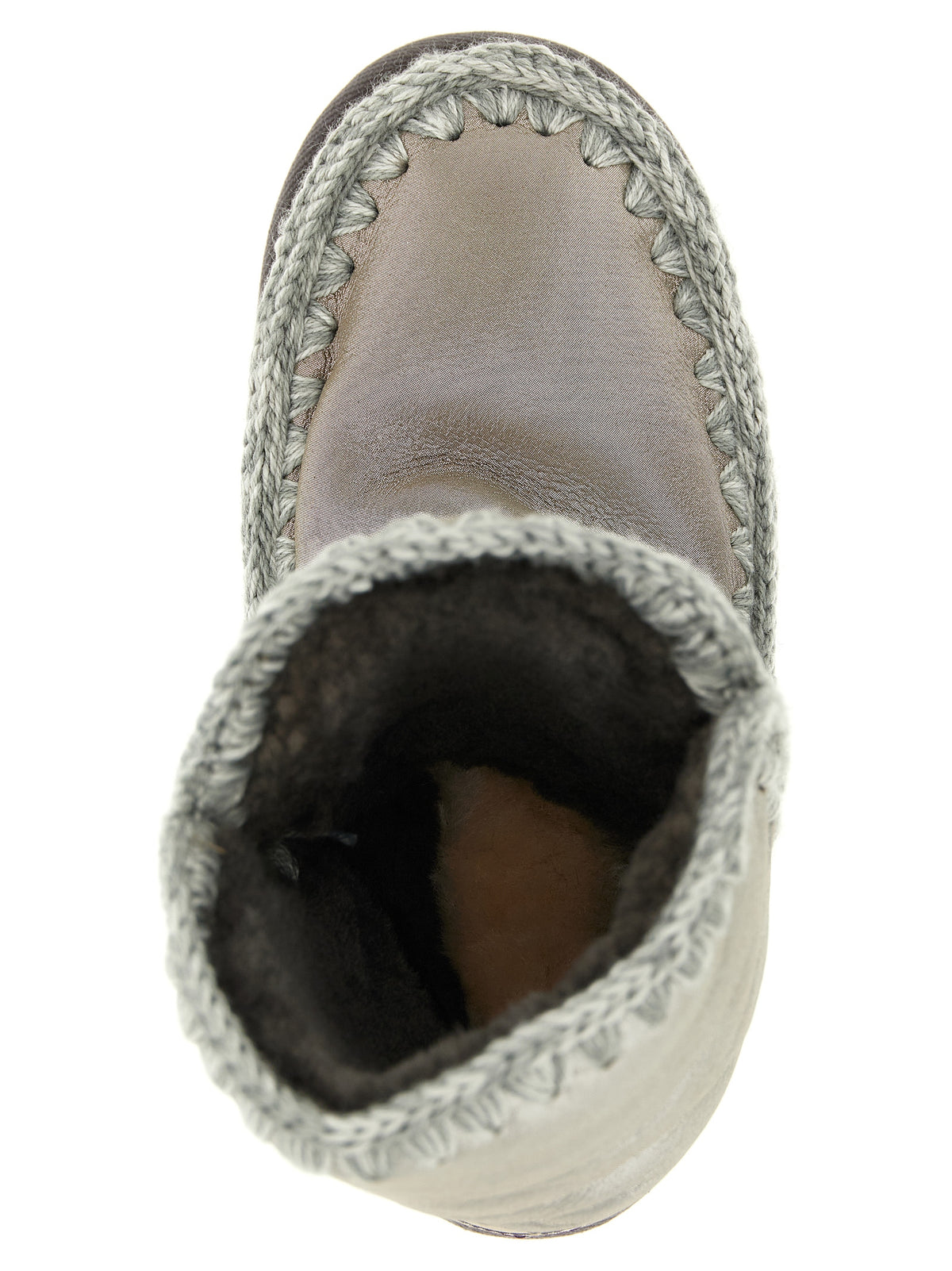 Mou Silver Lambskin Ankle Boots