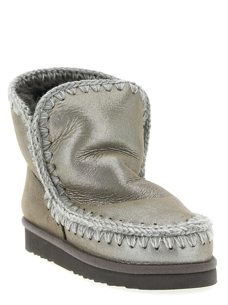 Mou Eskimo 18 Silver Lambskin Ankle Boots