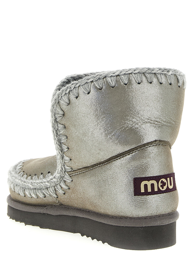 Mou Eskimo 18 Silver Lambskin Ankle Boots