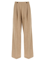 Max Mara Beige Cashmere Casual Pants