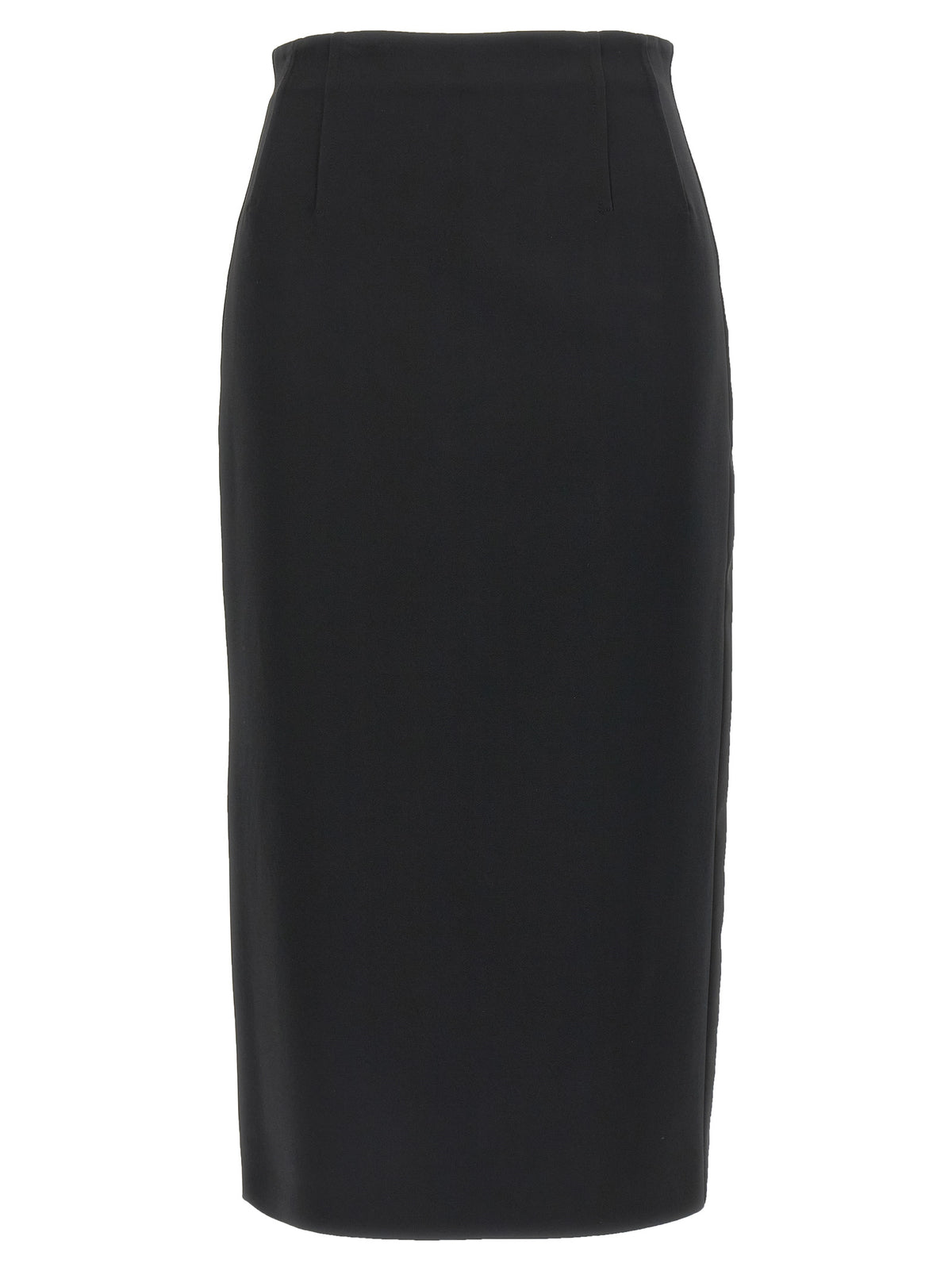 Max Mara Black Viscose Midi Skirt
