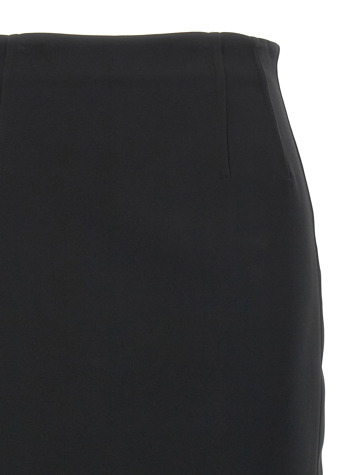 Max Mara Black Viscose Midi Skirt