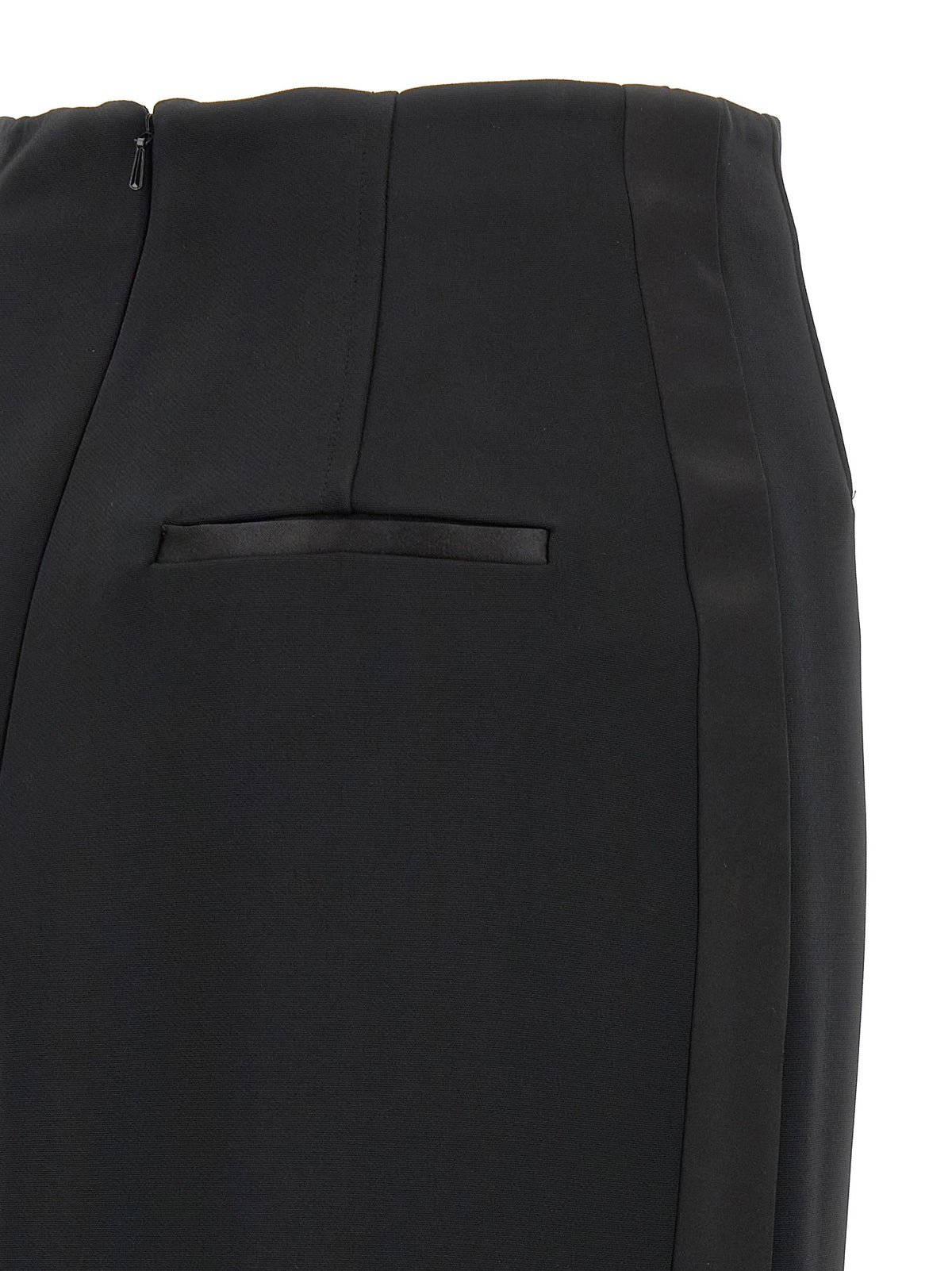 Max Mara Black Viscose Midi Skirt