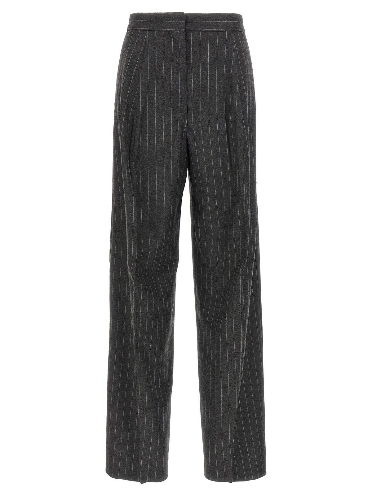 Sportmax Belgio1234 Gray Virgin Wool Dress Pants