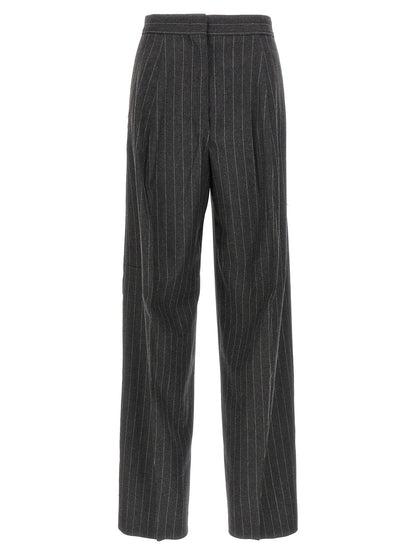 Sportmax Gray Virgin Wool Dress Pants